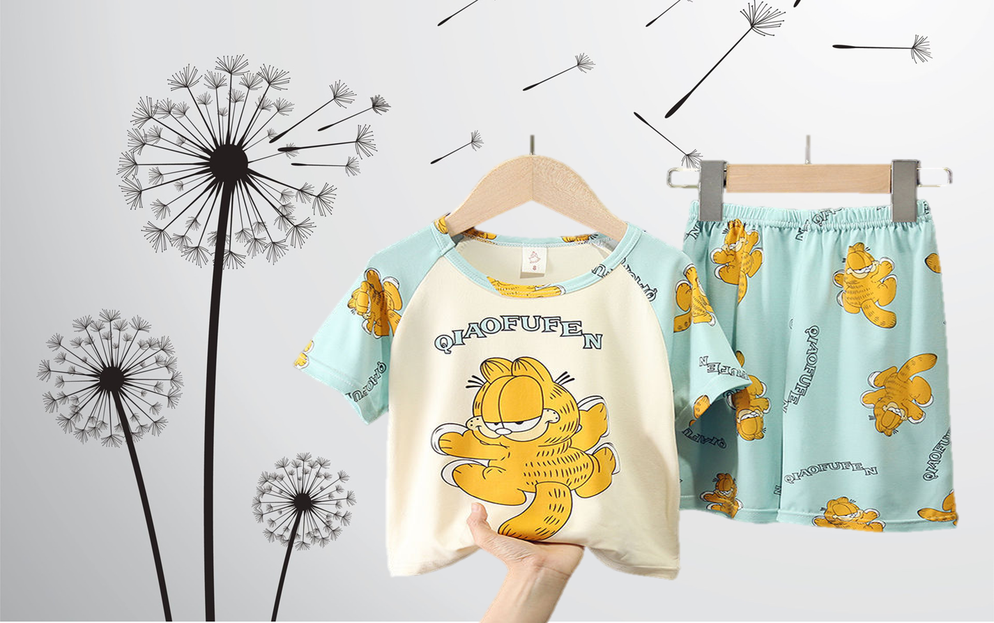 bộ tay phối thun thái mát lạnh trẻ em | size 8-34kg |