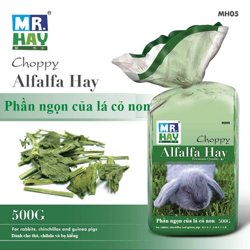 [HCM]Cỏ Alfalfa Cho Thỏ 500g