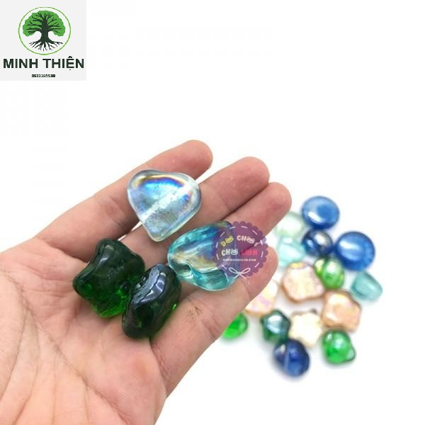 [HCM]Sỏi Thủy Tinh Trang Trí Bể cá 500g