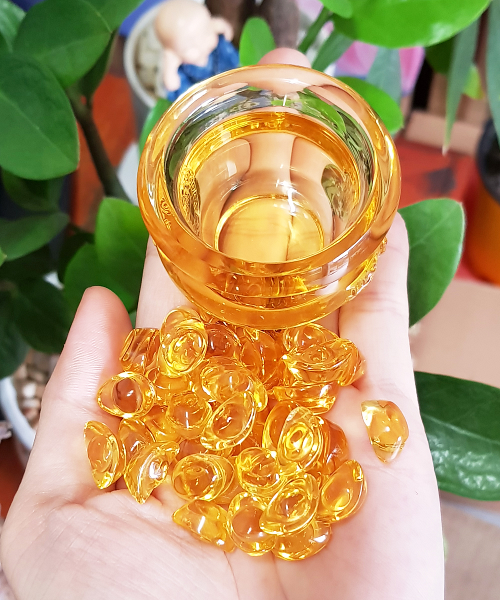 [HCM]Combo Bát Tụ Bảo size 5cm kèm 30 thỏi vàng size 1.5cm