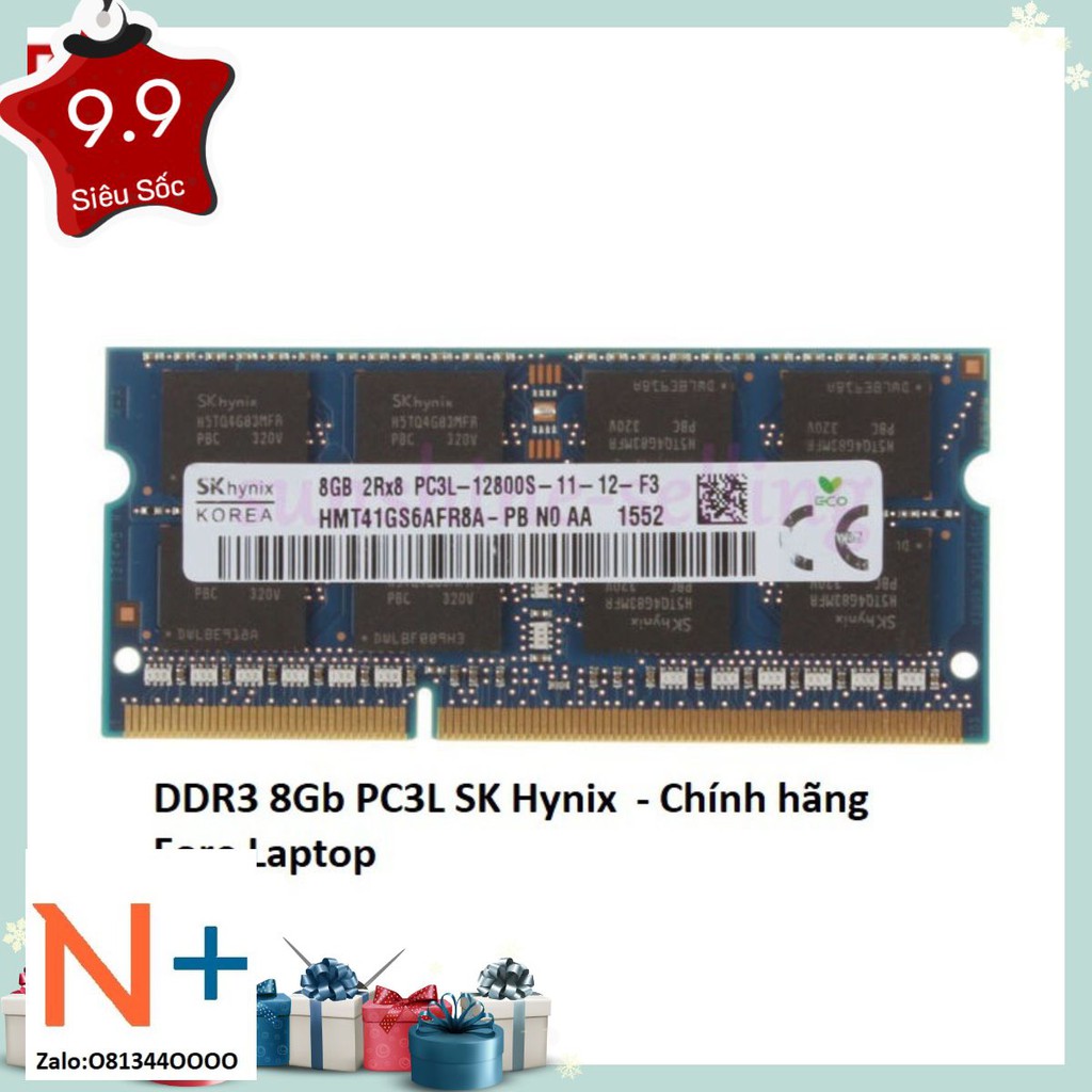 Ram Hynix - DDR3 - 8GB - Bus 1600Mhz - PC3L 12800s cho Laptop