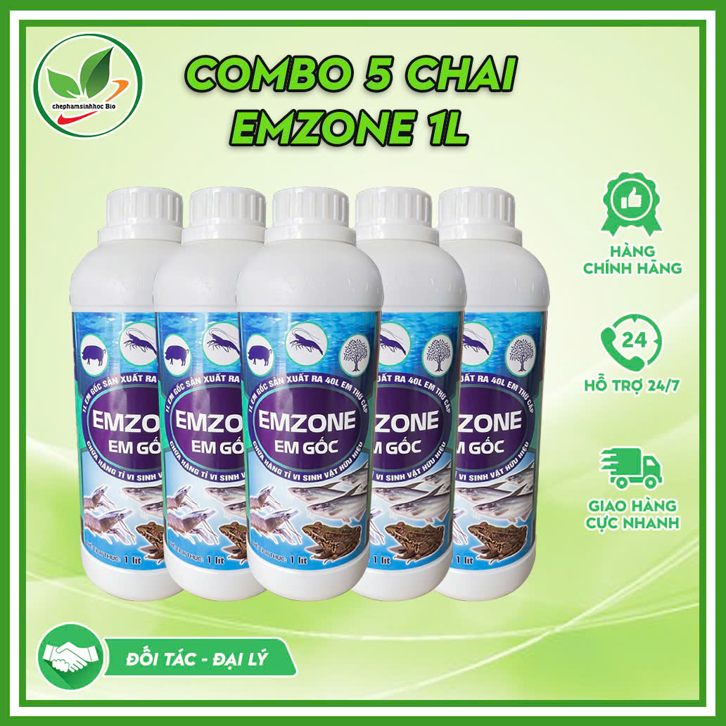 Chế phẩm sinh học EM gốc - Emzone. Can 5l