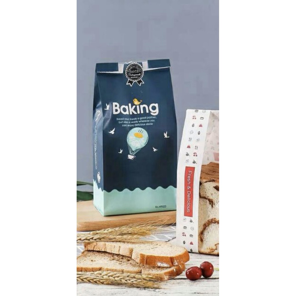 Túi Bánh Mì Hoa Cúc Xanh Dọc (Baking) 10 Chiếc