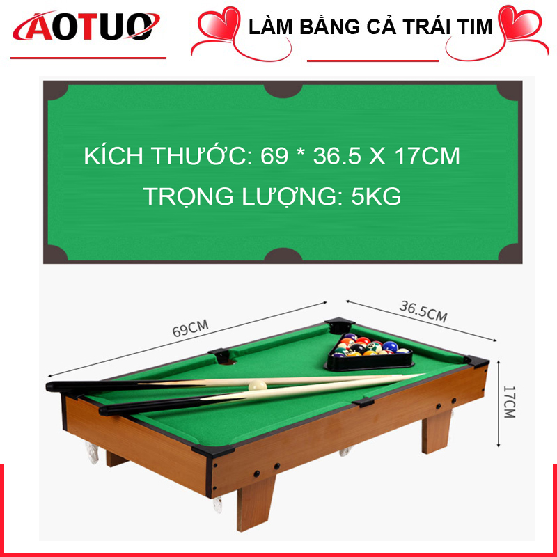 BÁO GIÁ Thanh Lý Phòng Game | Shopee Lazada Sendo Tiki mới nhất 40 (XẢ HÀNG - THANH LÝ) Bàn bida bi-a loại CÓ CHÂN, kích thước rất lớn: 69*36.5*17cm (Đầy đủ bóng, 2 gậy, nơ... như hình) - Quà tặng cho bé dịp sinh nhật, giáng sinh, Lễ, Tết