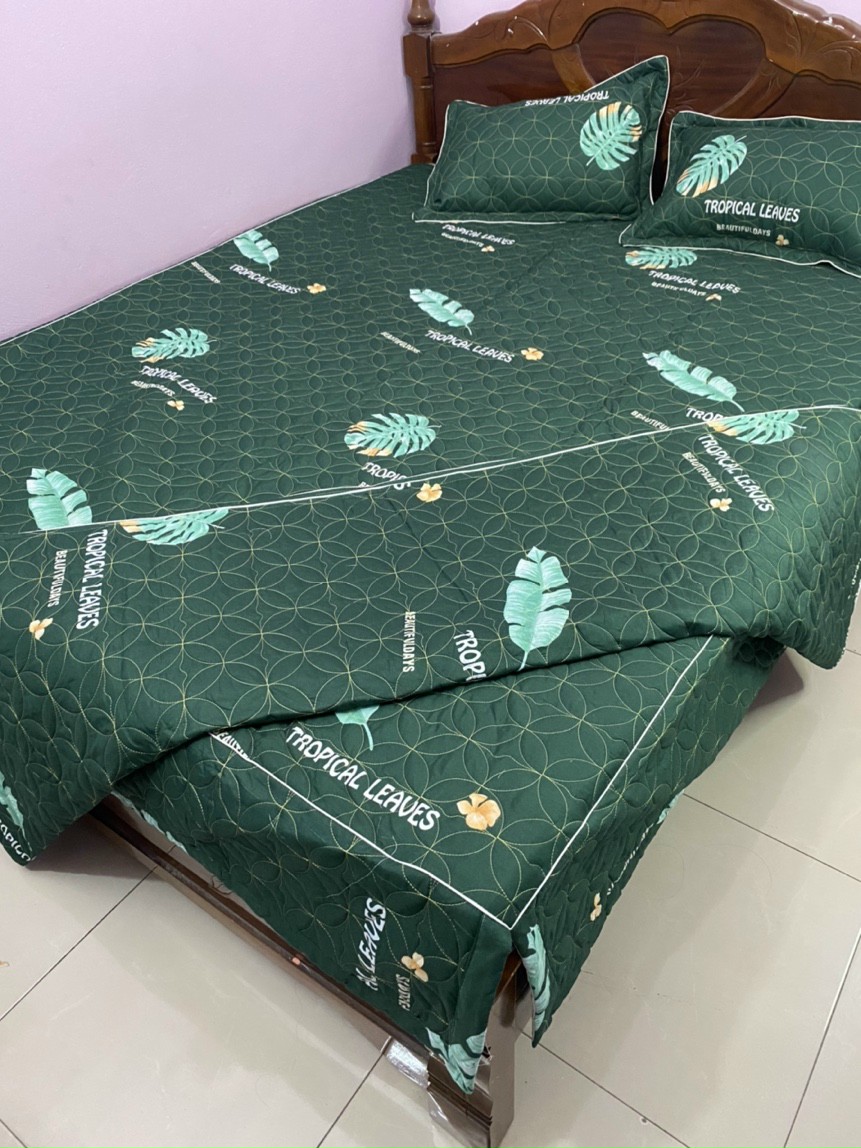 (Giá sốc) Trọn bộ 5 món vỏ chăn ga gối phủ trần bông xẻ góc phù hợp chiều cao đệm lên tới 30 cm Được chọn mẫu [Dâu tây]