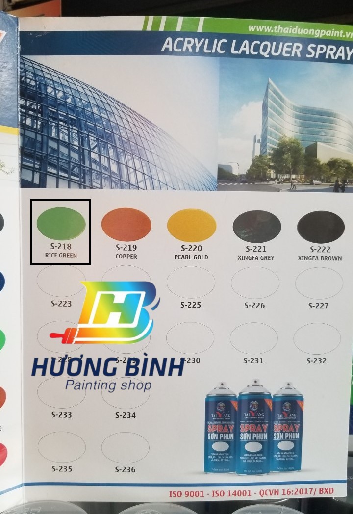 Sơn xịt Taiyang không cần sơn lót (dành cho bề mặt inox, gương, sắt mạ kẽm, nhựa, bê tông, gỗ)