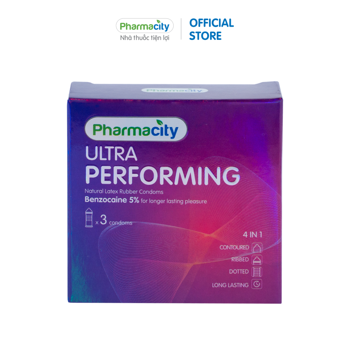 Bao cao su Pharmacity Ultra Performing (Hộp 3 cái)