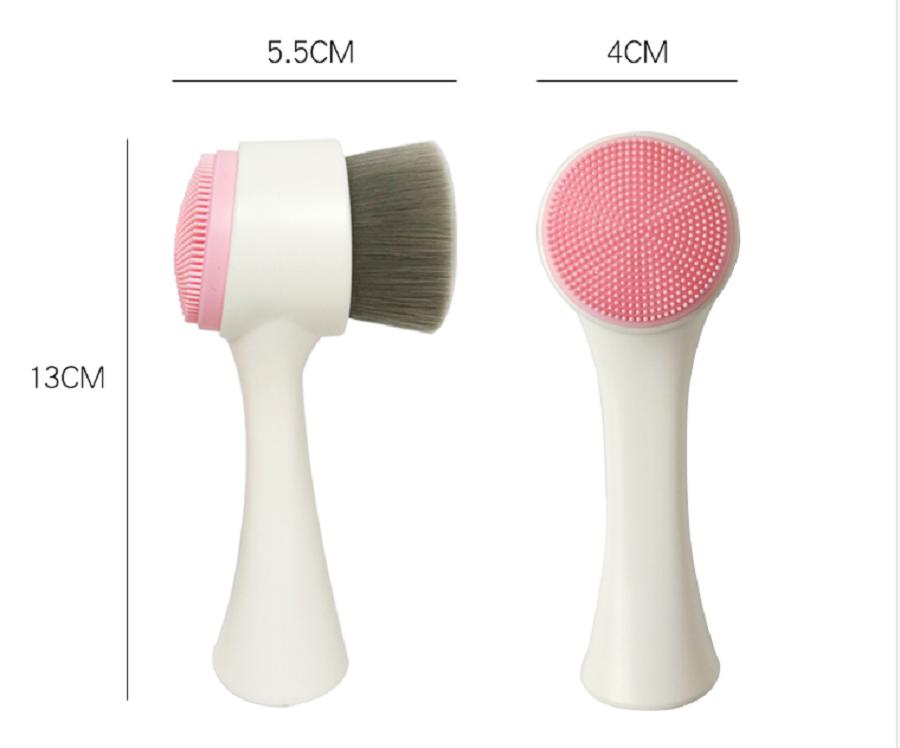 [HCM]Cọ massage rửa mặt silicon 2 đầu thông minh