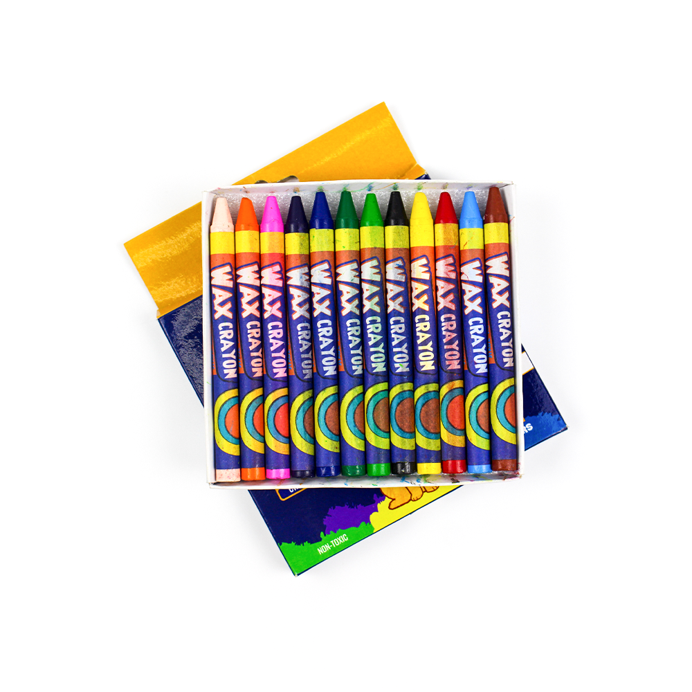Bộ sáp vẽ stacom 12 màu wax crayon dành cho học sinh - cr212w