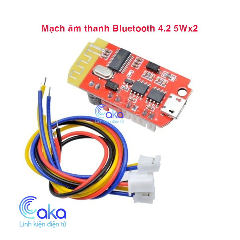 Mạch khuếch đại âm thanh kết nối bluetooth 5v 5w + 5w ct14 micro 4.2 cho ampli