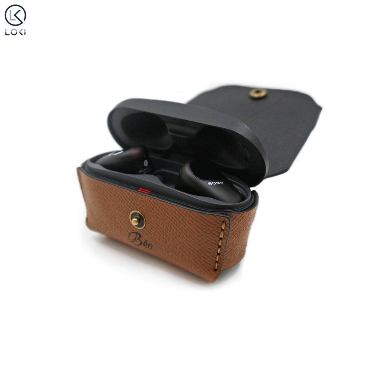 Bao da tai nghe Sony Sp800n -[Da thật 100% - Handmade - Free khắc tên] Manory Leather