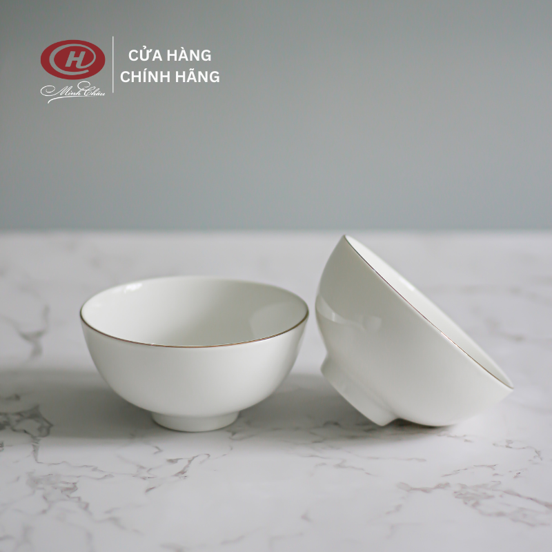 Bát Chấm Viền Vàng 9cm - Sứ Minh Châu