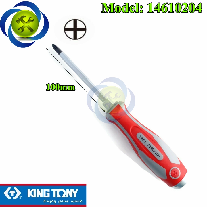 [HCM]Vít đóng bake PH2 Kingtony 14610204 dài 100mm cán cao su