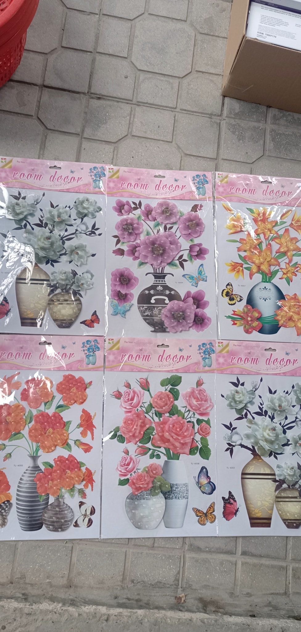 Tranh dán tường 3D hình hoa