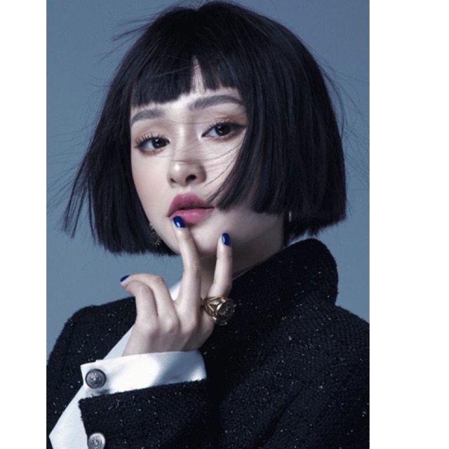 Tóc giả cả đầu ❤️FREESHIP❤️ Tóc giả nguyên đầu ngắn Hiền Hồ