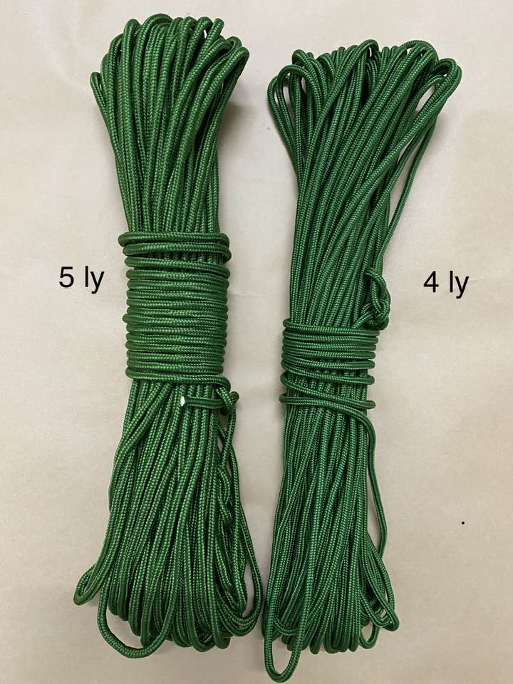Dây dù tròn đường kính 4mm , màu xanh