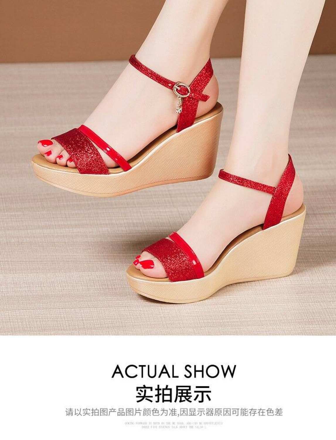 Sandal xuồng kim tuyến MS011