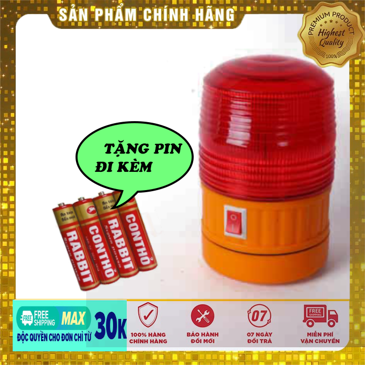 [Đèn Cảnh Báo Dùng PIN] - Đèn cảnh báo chuyên dụng dùng pin (Tặng PIN Kèm theo Sản phẩm)