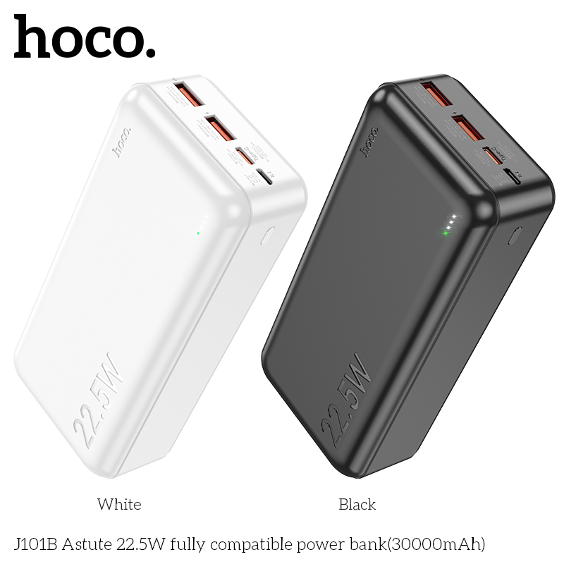 Pin dự phòng Hoco J101B 30000mAh USB QC 3.0 22.5W, TypeC PD 20W - Nhất Tín Computer