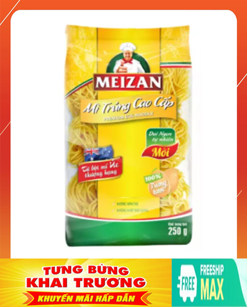 Mì trứng meizan sợi tròn 250g