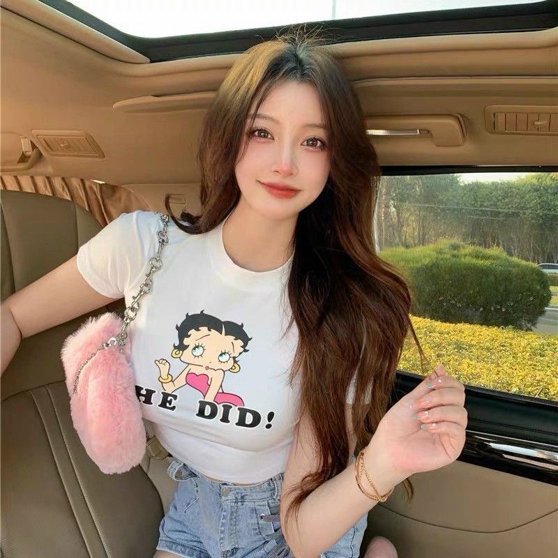 ÁO kiểu croptop in hình SHE DID