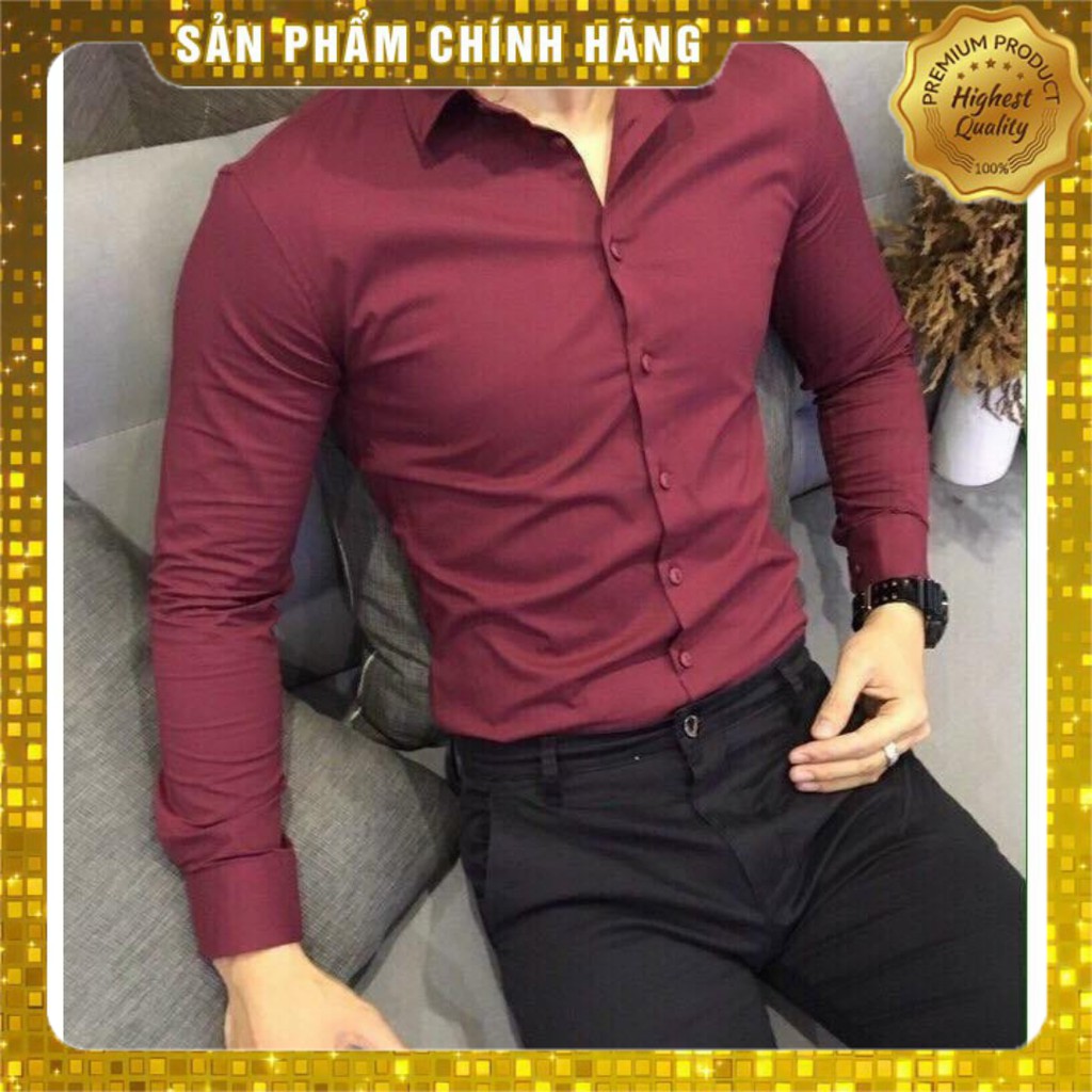 ÁO SƠ MI  NAM  ÁO CÔNG SỞ  VẢI LỤA  THỜI TRANG HÀN QUỐC CAO CẤP