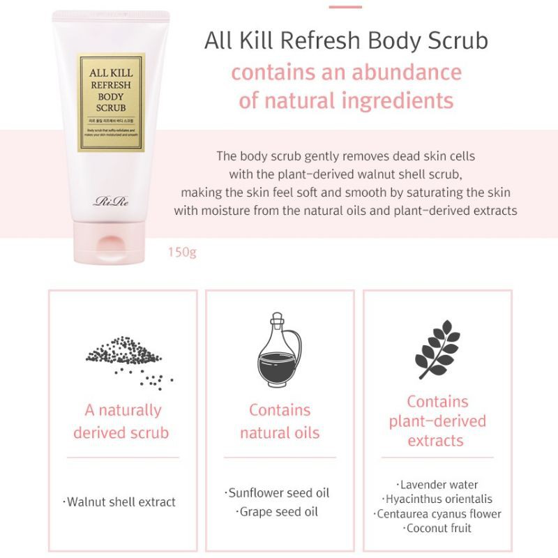 [HCM]Tẩy Da Chết Rire All Kill Refresh Body Scrub