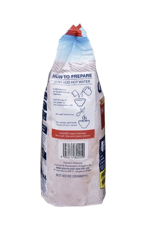 Bột Yến Mạch Quaker 100% Nguyên Cám  - Ăn liền