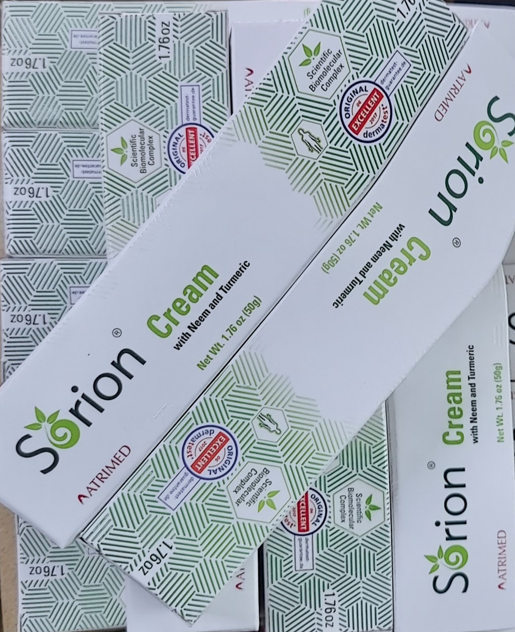 Lot 10 kem sorion 50g.