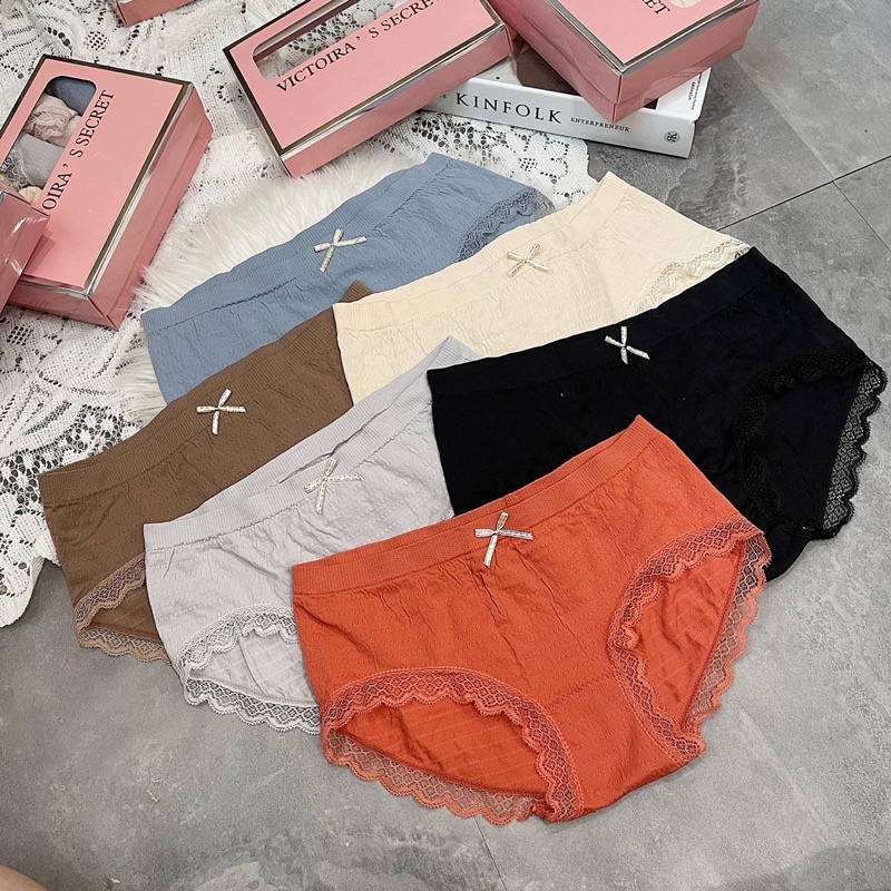 Quần Lót Nữ Cotton Nhăn Kháng Khuẩn Co Dãn 4 Chiều