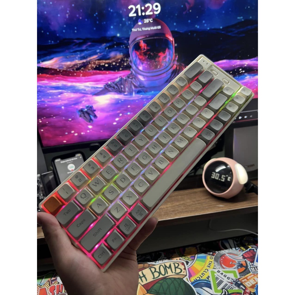 Bàn phím cơ không dây HOTSWAP Langtu GK65% CUSTOM SWITCH