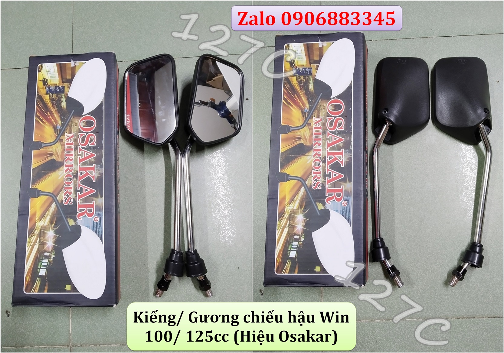 [HCM] Gương/ Kiếng chiếu hậu Win 100/ 125cc (Hiệu Osakar)
