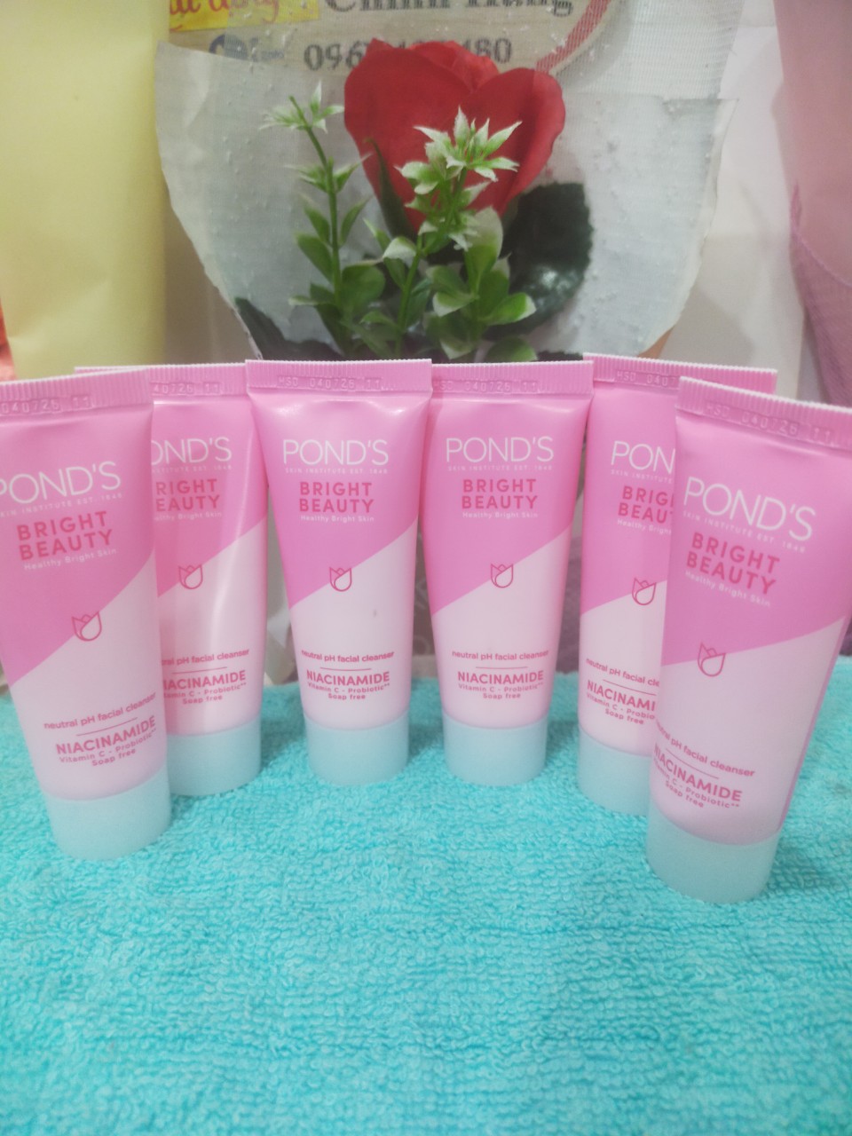 com bo 6 túyp sữa rửa mặt ponds và kem dưỡng sáng mờ thâm