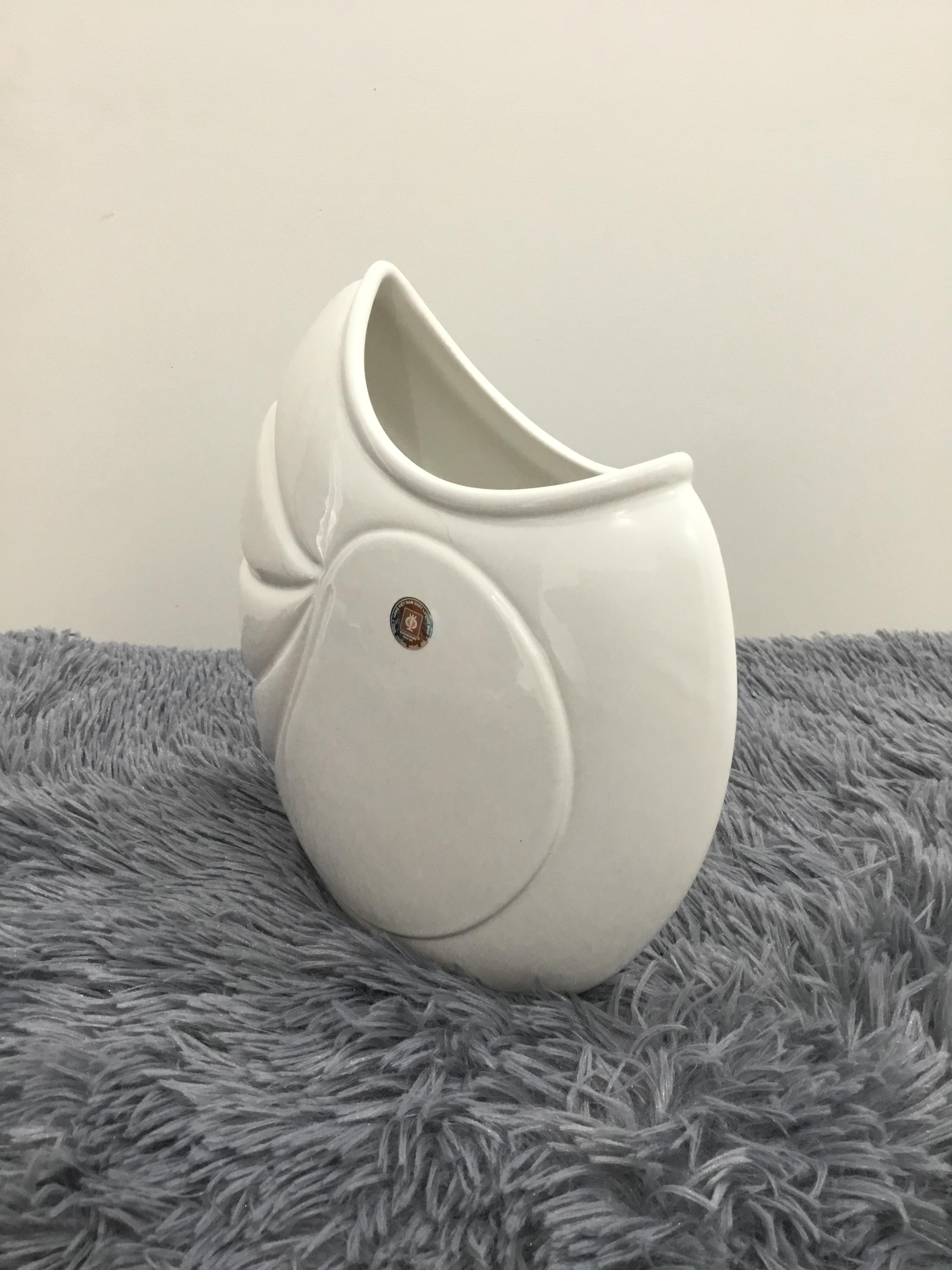 BÌNH HOA KHUYẾT 23 CM - GỐM SỨ CƯỜNG PHÁT