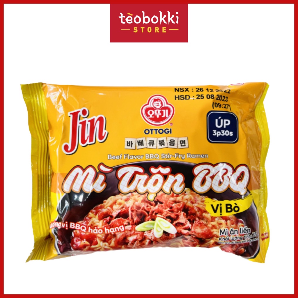 Mì trộn Ottogi gói mini nhiều vị 70g, 80g