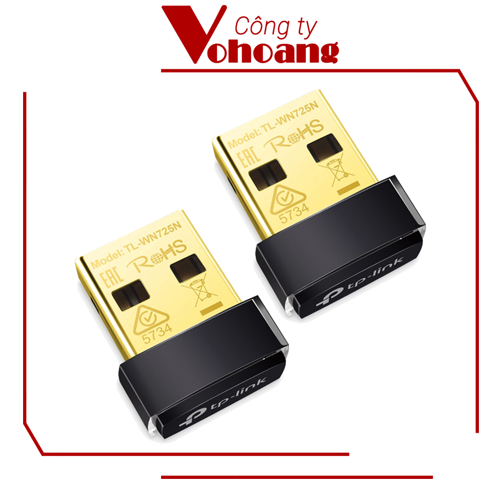 Bộ 2 USB thu sóng Wifi TP-Link WN725N (Đen)