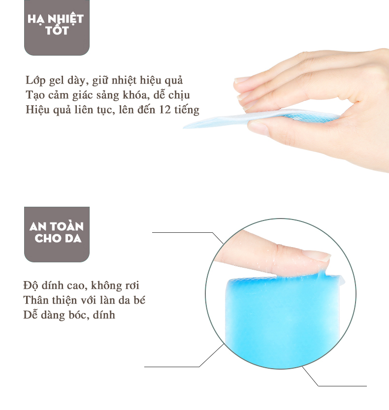 Miếng dán dạ sốt trẻ em COOLING sheet apple Tanaphar Hộp 6 miếng- Tanaphar
