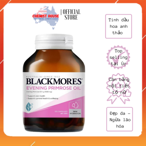 [Hàng Chuẩn ÚC] Blackmores Evening Primrose Oil - Viên uống tinh dầu hoa anh thảo 125 viên cao cấp