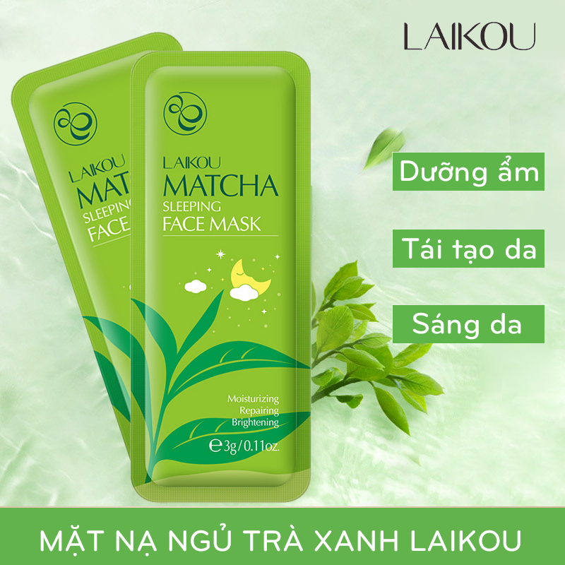 Combo 10 gói Mini Mặt Nạ Ngủ Matcha, Sakura - Laikou
