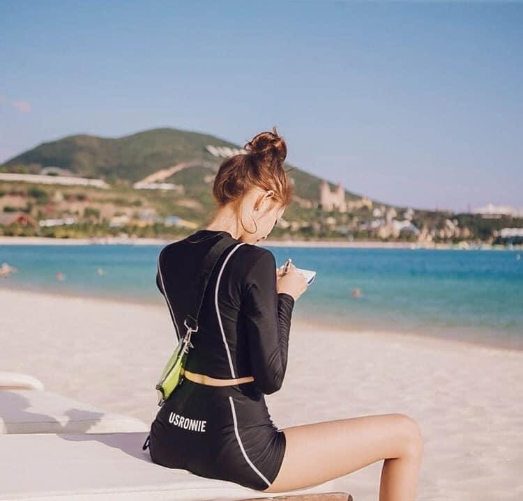 [Kèm ảnh feedback khách] Bikini 2 mảnh đen năng động
