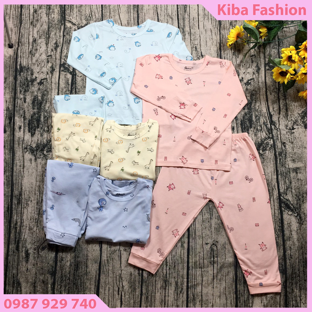 [HÀNG ĐẸP] Bộ quần áo dài tay chất mềm mịn cho bé trai bé gái 5-14kg ( Ảnh +Video thật ) bộ quần áo cho bé bộ thun lạnh - Dự kiến giao 24/6