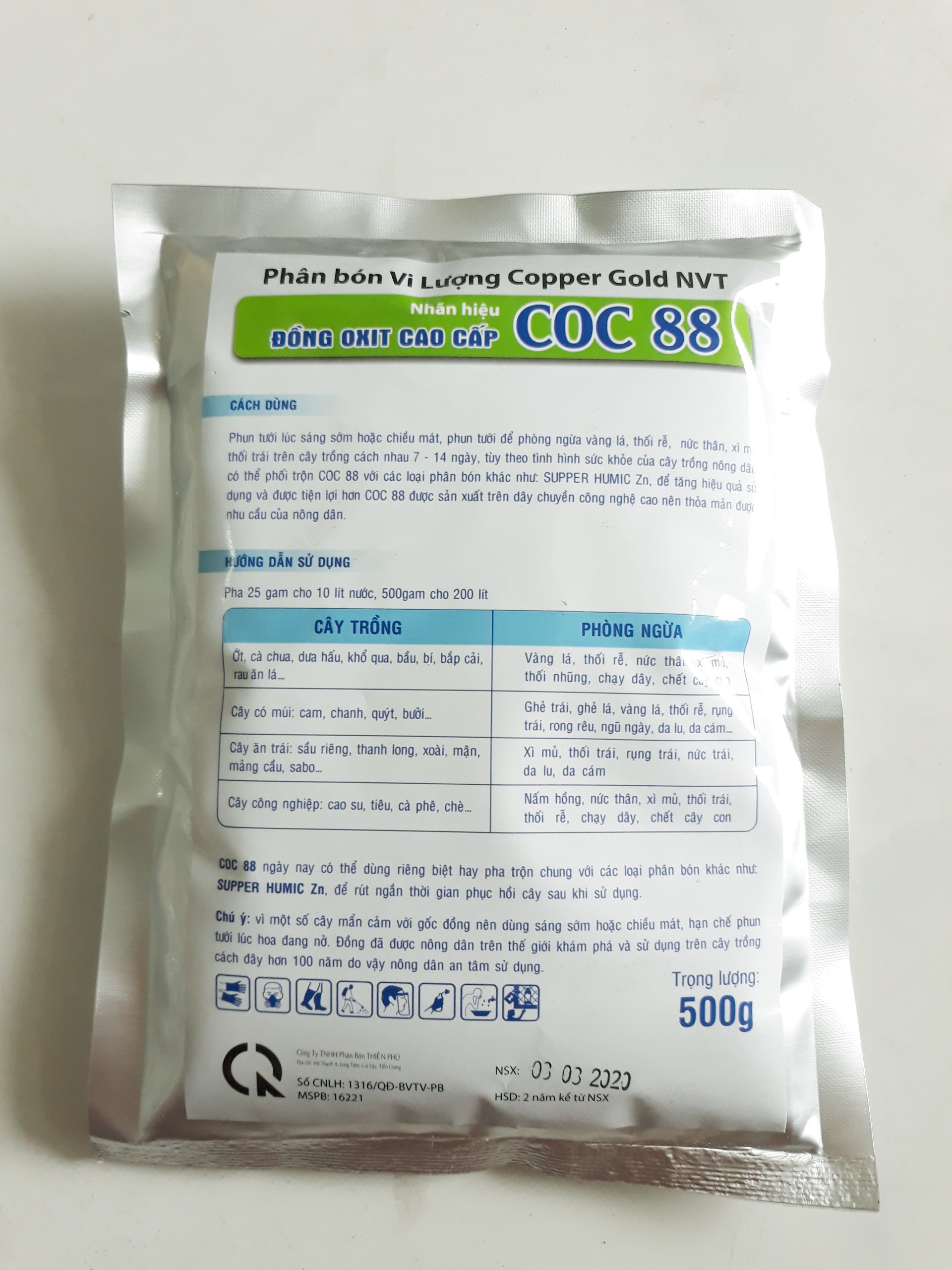 Thuốc Coc 88 - Đồng Oxit cao cấp gói 500gr