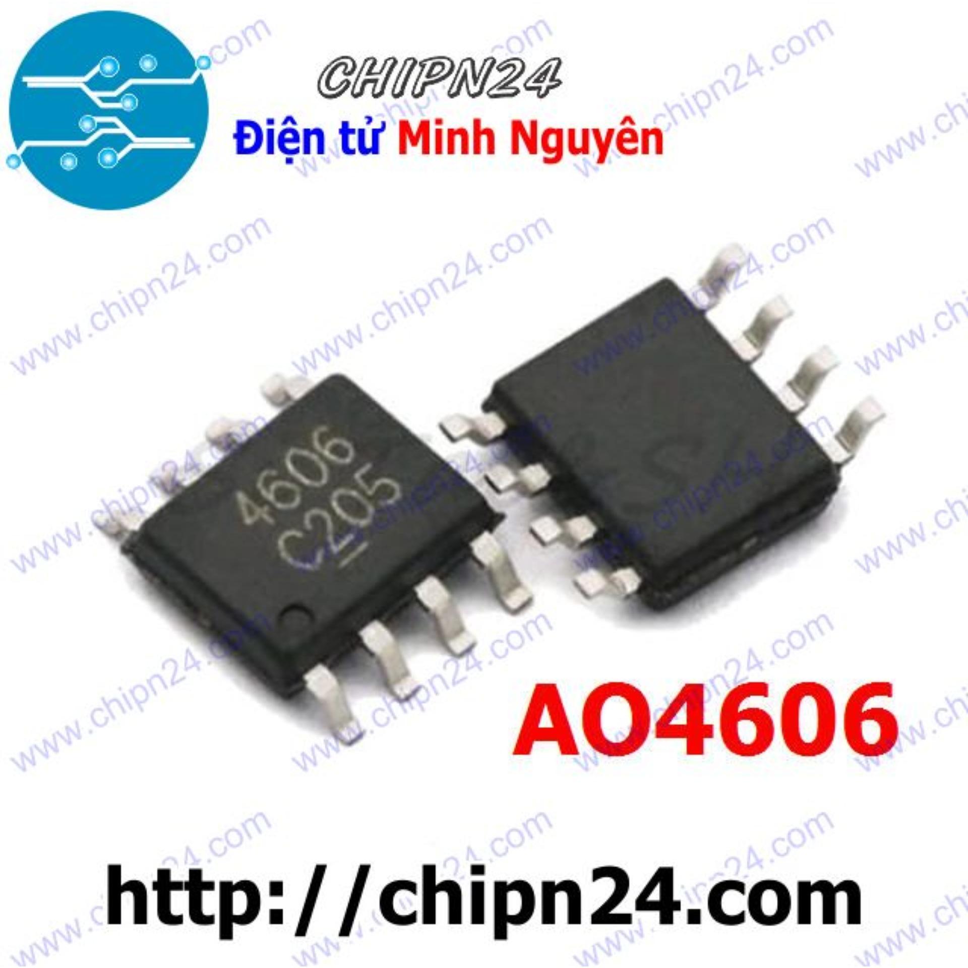 [3 con] (SOP) Mosfet Dán AO4606 SOP-8 6A 30V (2 Kênh N) (SMD Dán) (4606)