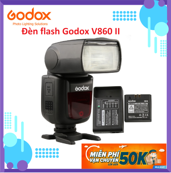 Đèn Flash Godox V860II Cho Canon (Kèm pin và sạc)