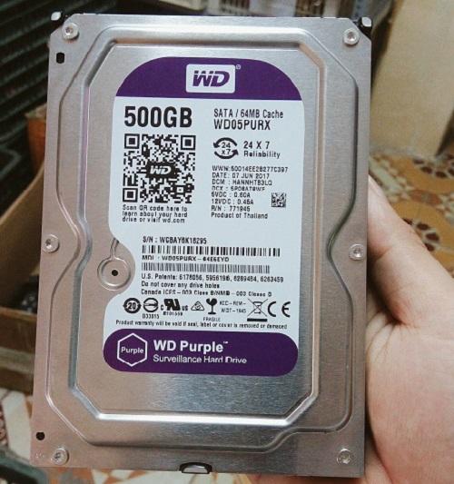 Ổ Cứng Đầu Ghi Camera 500GB WD Tím BH Đổi Mới 24 Tháng Giá Rẻ