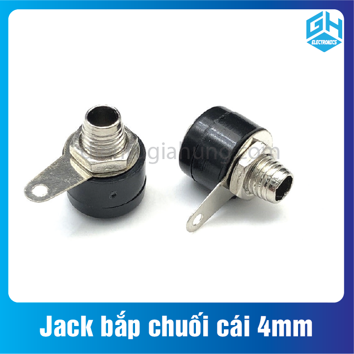 COMBO 2 cặp Jack bắp chuối cái 4mm đen đỏ(2 cái đen + 2 cái đỏ)