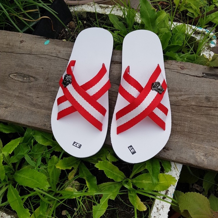 [FREESHIP + HOÀN TIỀN 50K] dép quai chéo dù nam nữ ( đế trắng quai dù trắng đỏ ) size từ 34 đến 43