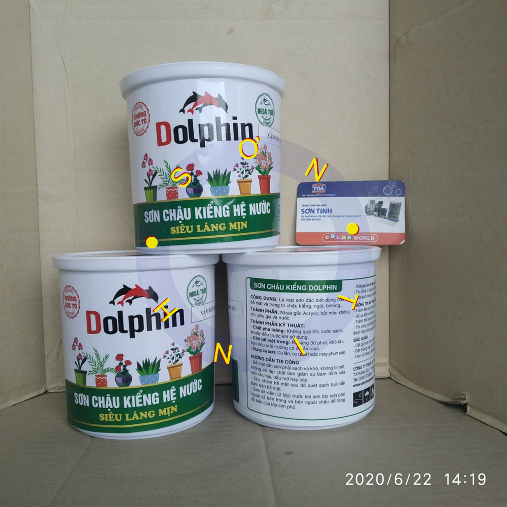 Sơn chậu hệ nước Dolphin 1 ký (đủ màu)