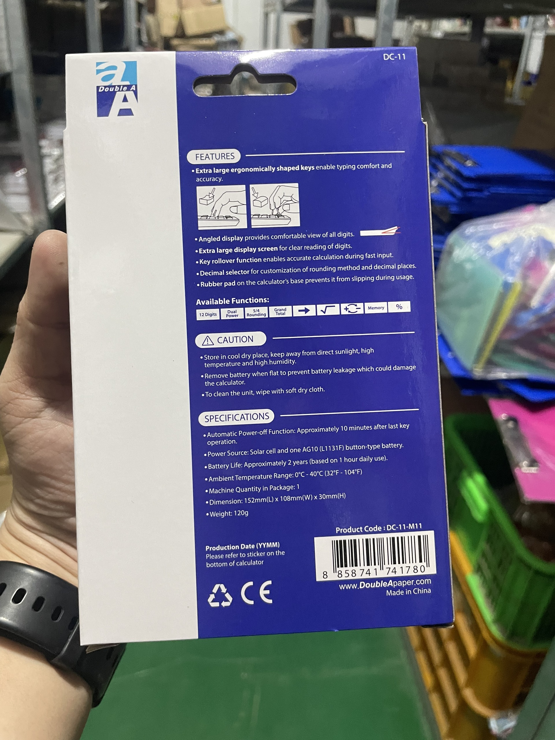 Máy Tính Bỏ Túi 12 số DoubleA DC-11