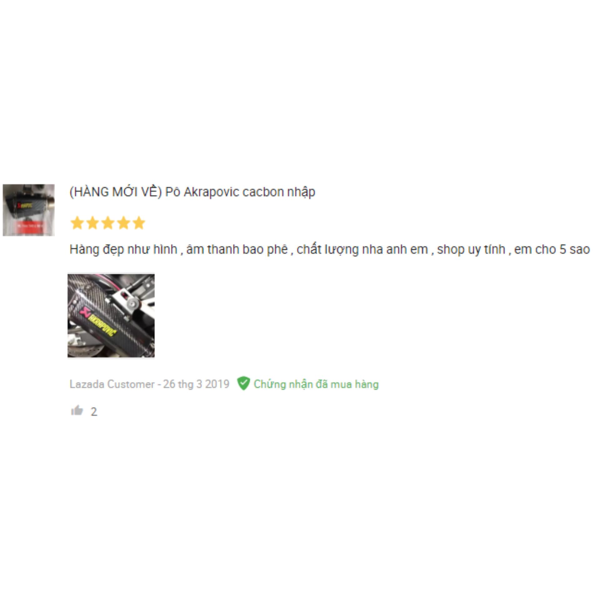 (HÀNG MỚI VỀ) Pô Akrapovic cacbon nhập